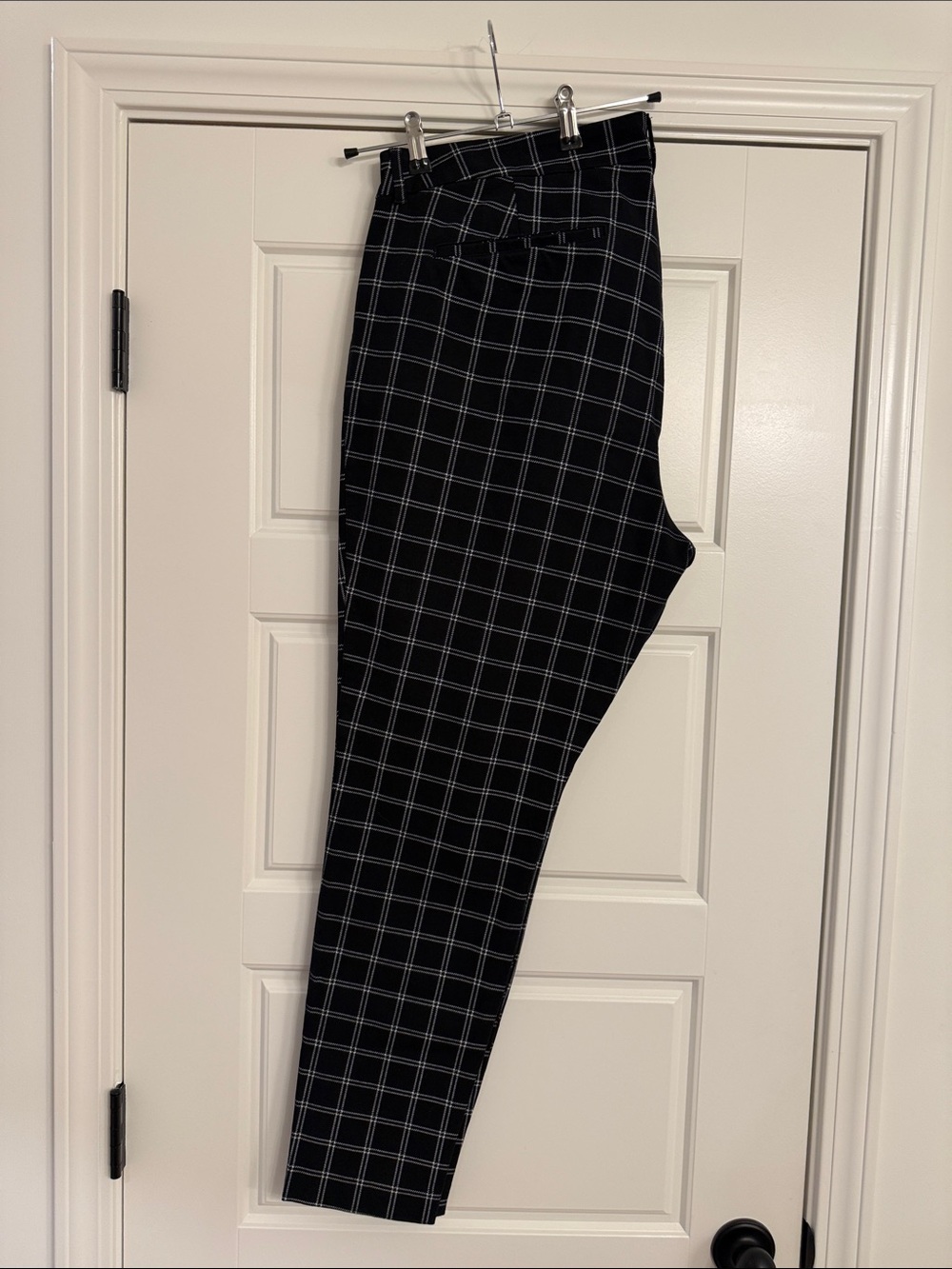 Old Navy Black Windowpane Ankle Pants